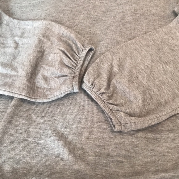 A New Day, Size Large, Gray Ruffle Neck Balloon Sleeve Tunic - Picture 6 of 7